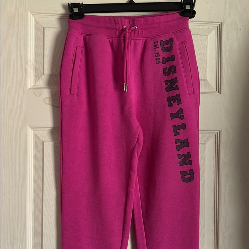 Disneyland Pink Sweatpants with Elastic Cuffs